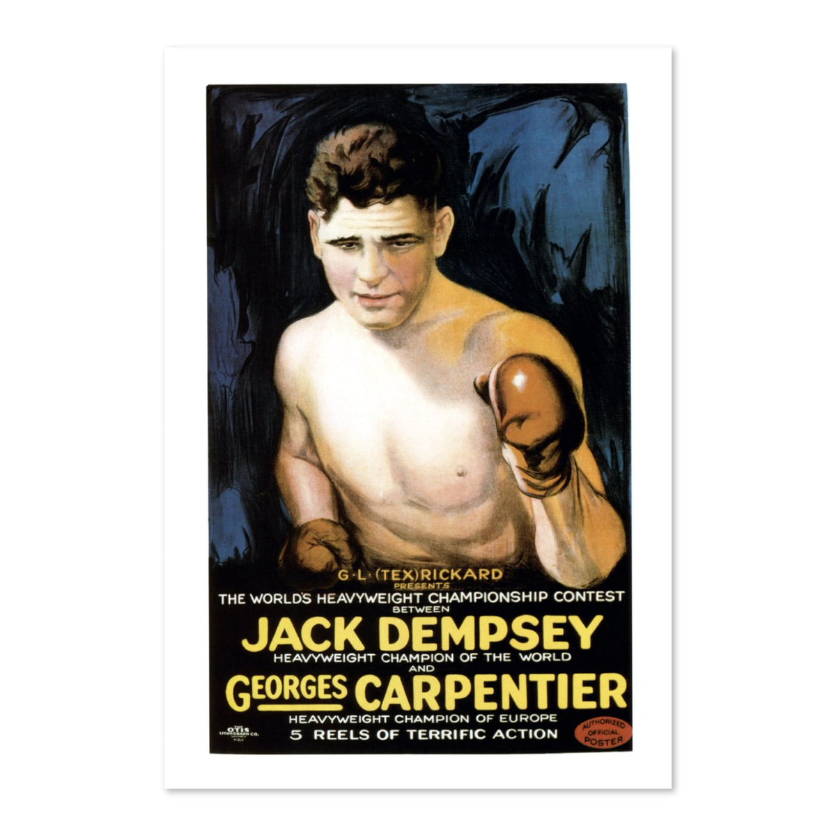 Jack Dempsey vs Georges Carpentier poster print