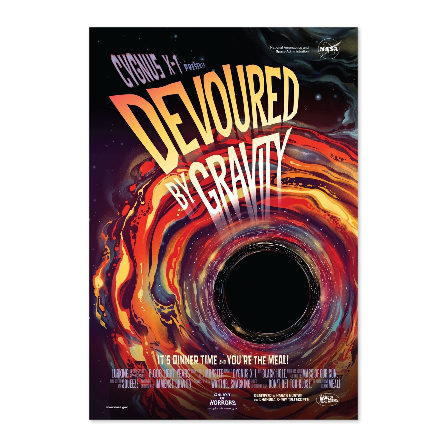 Devoured by Gravity, Cygnus X-1 poster print
