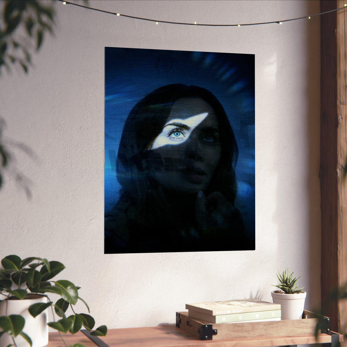 Disclosure Day (2026) Movie Key Art poster unframed on a white wall above a desk