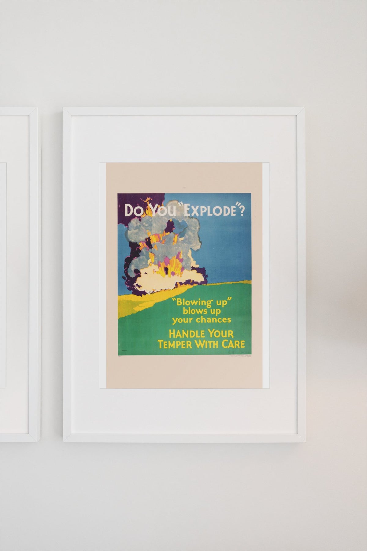Do You “Explode” poster in a white frame on a light wall