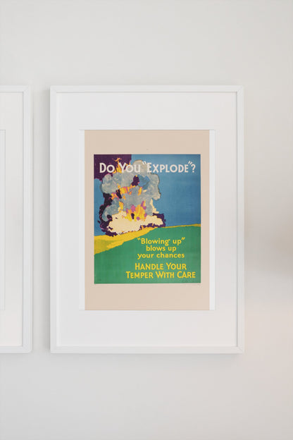 Do You “Explode” poster in a white frame on a light wall