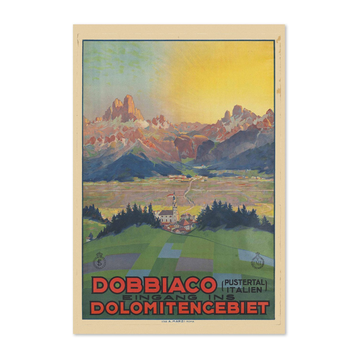 Dobbiaco — Dolomites poster print