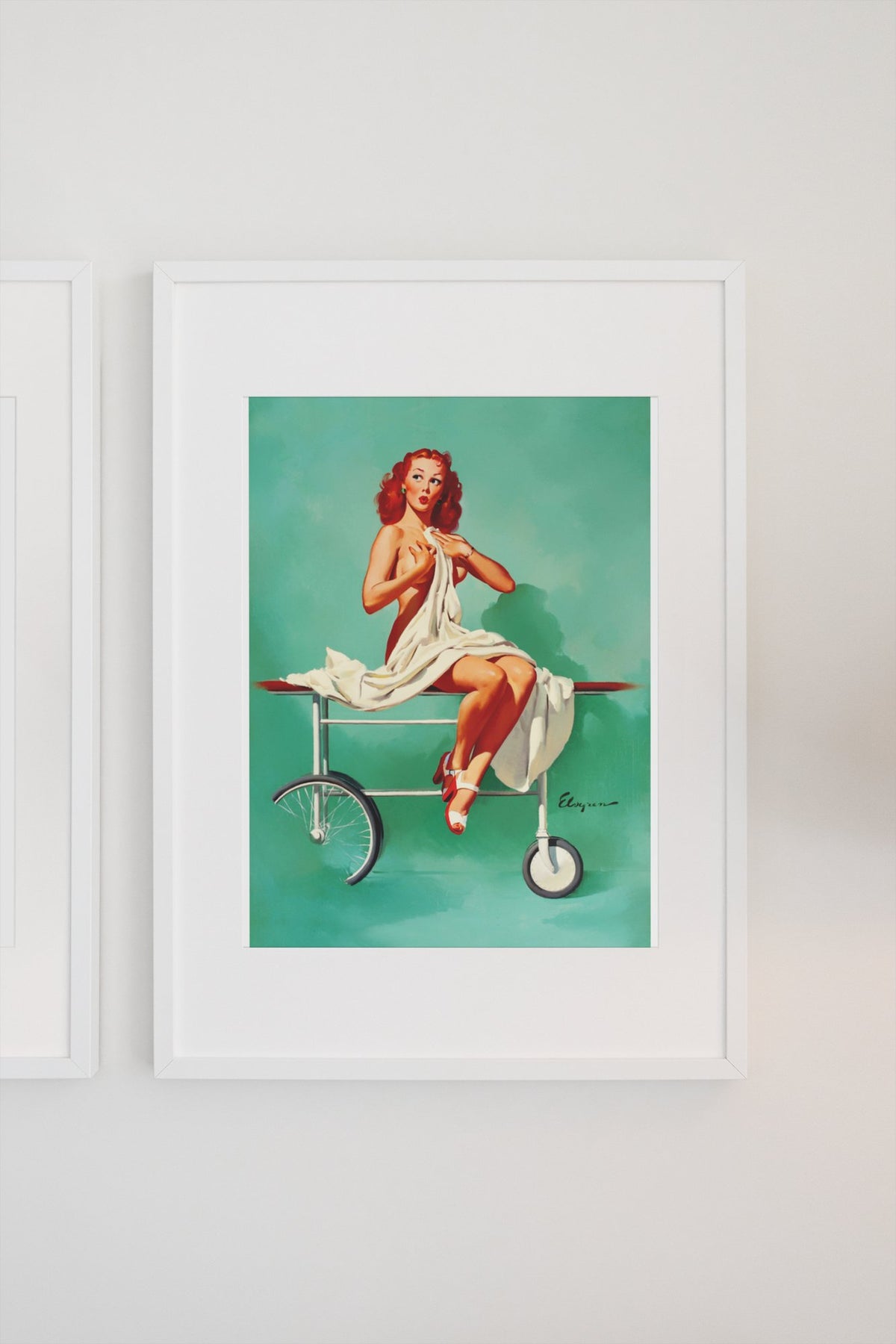 Doctor's Office by Gil Elvgren, pin-up poster — gallery wall