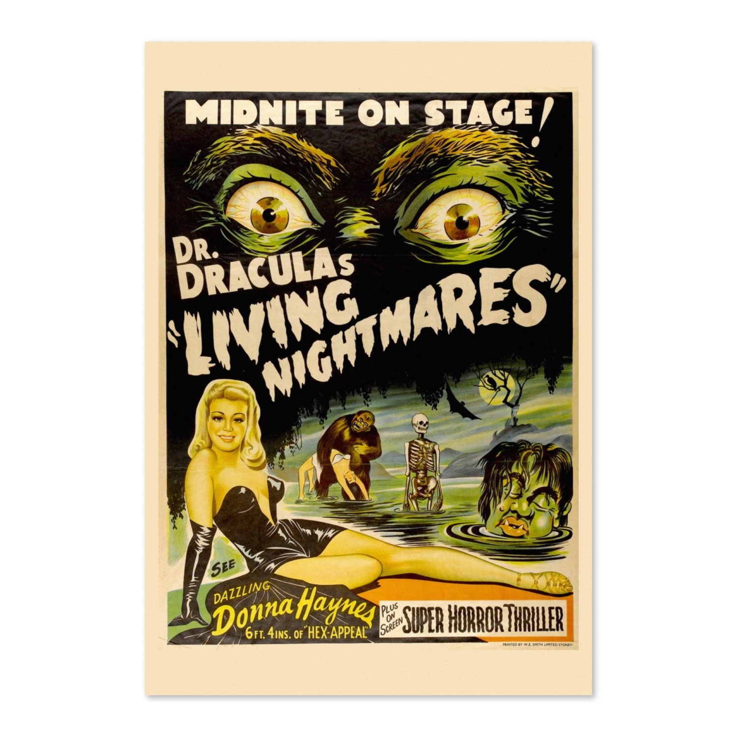 Dr Draculas Living Nightmares poster print