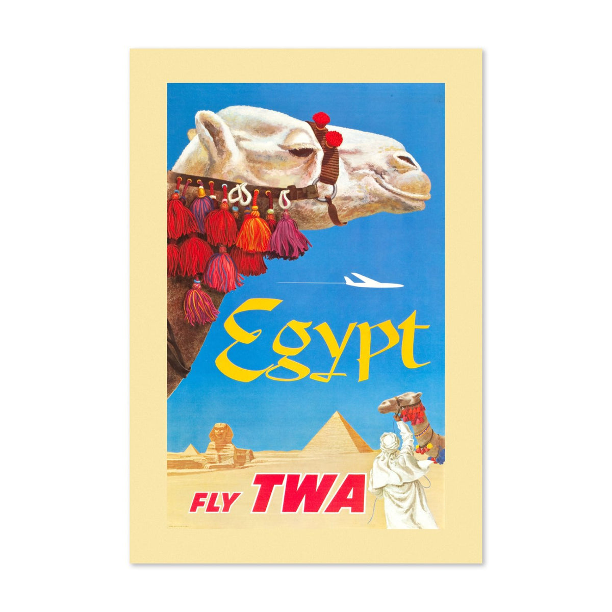Egypt Fly TWA Camel poster print