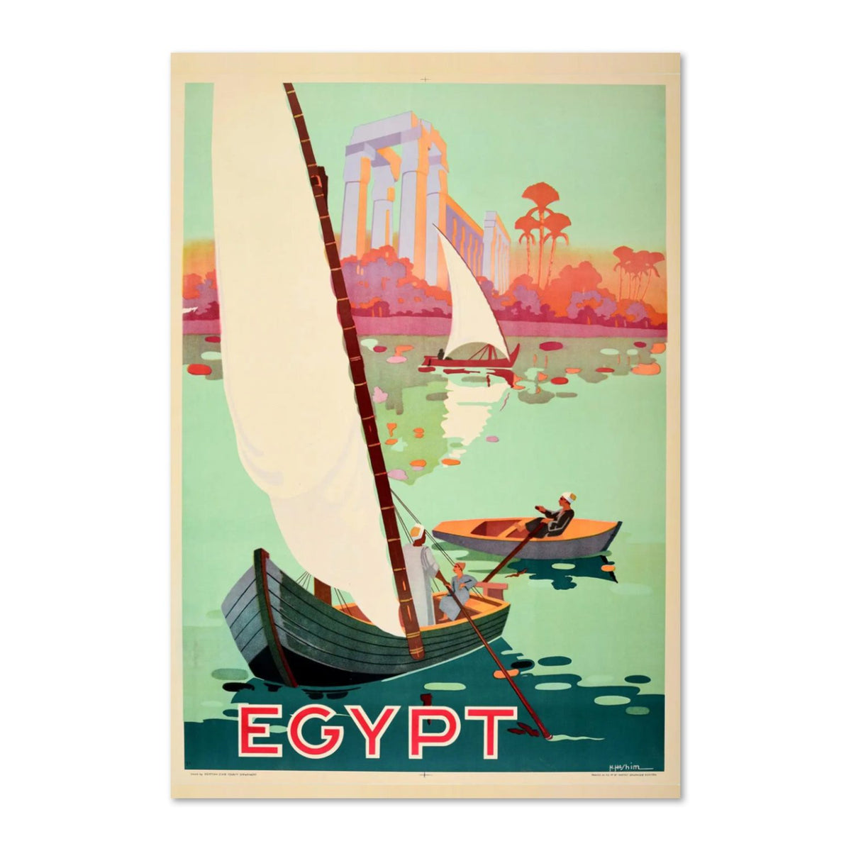 Egypt Sail the Nile poster print