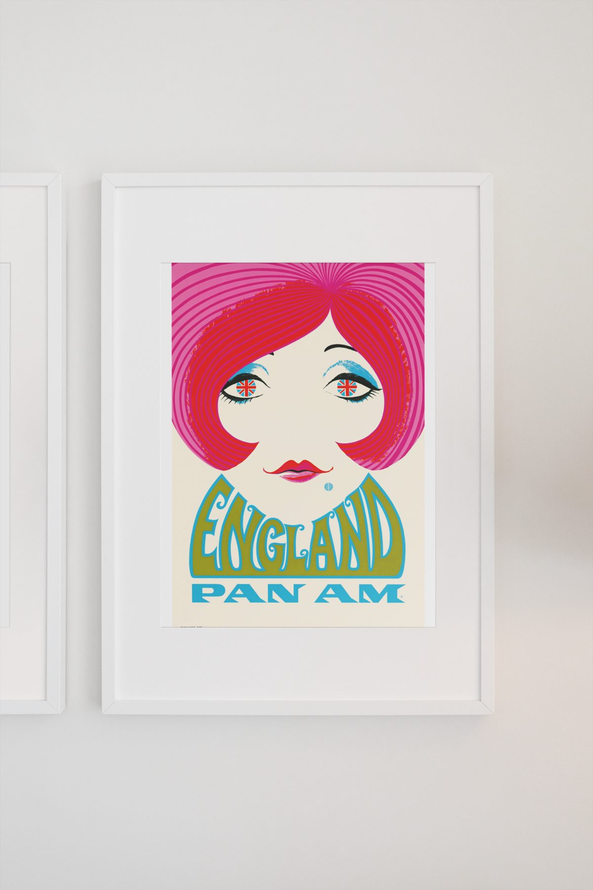England Pan Am poster on a light wall