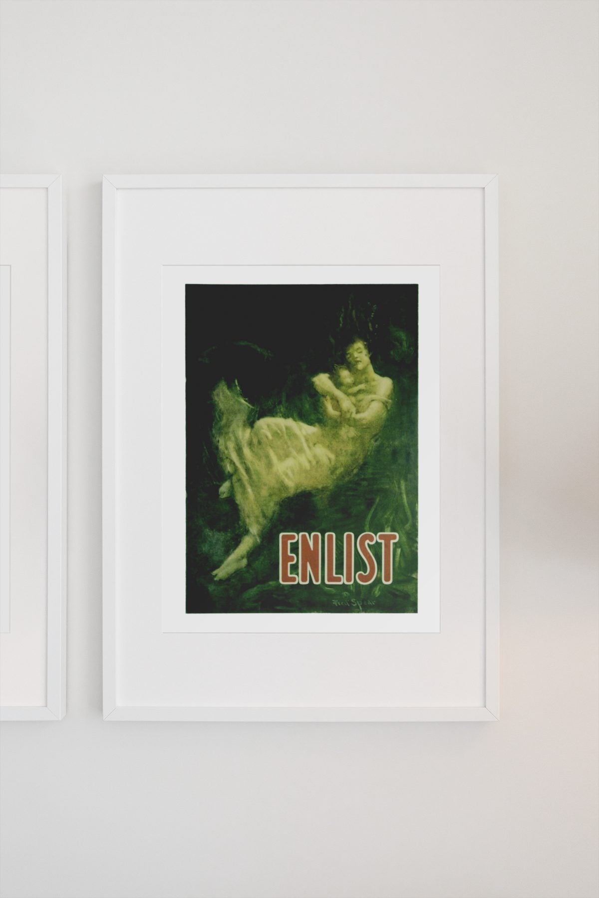 Enlist — Lusitania poster on a light wall