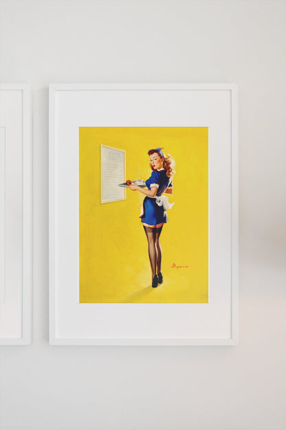 Everything Seems Awfully High by Gil Elvgren, pin-up poster — gallery wall