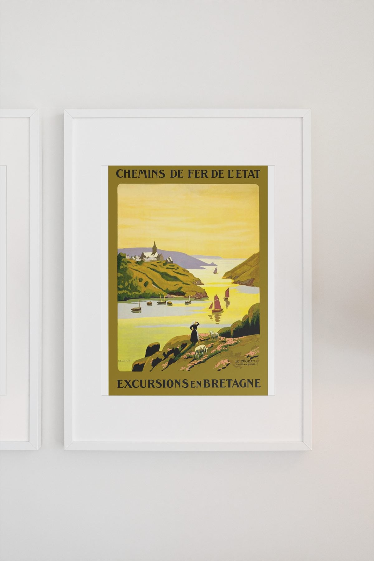 Excursions en Bretagne poster on a light wall