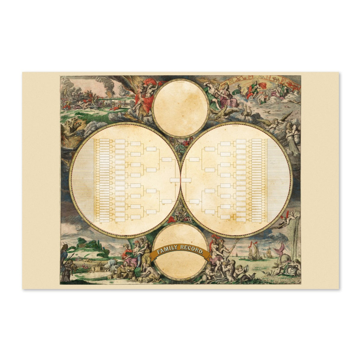 Family Record Map poster print