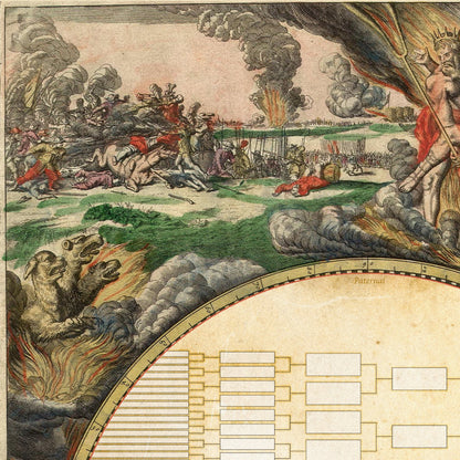 Close-up detail of the Family Record Map print