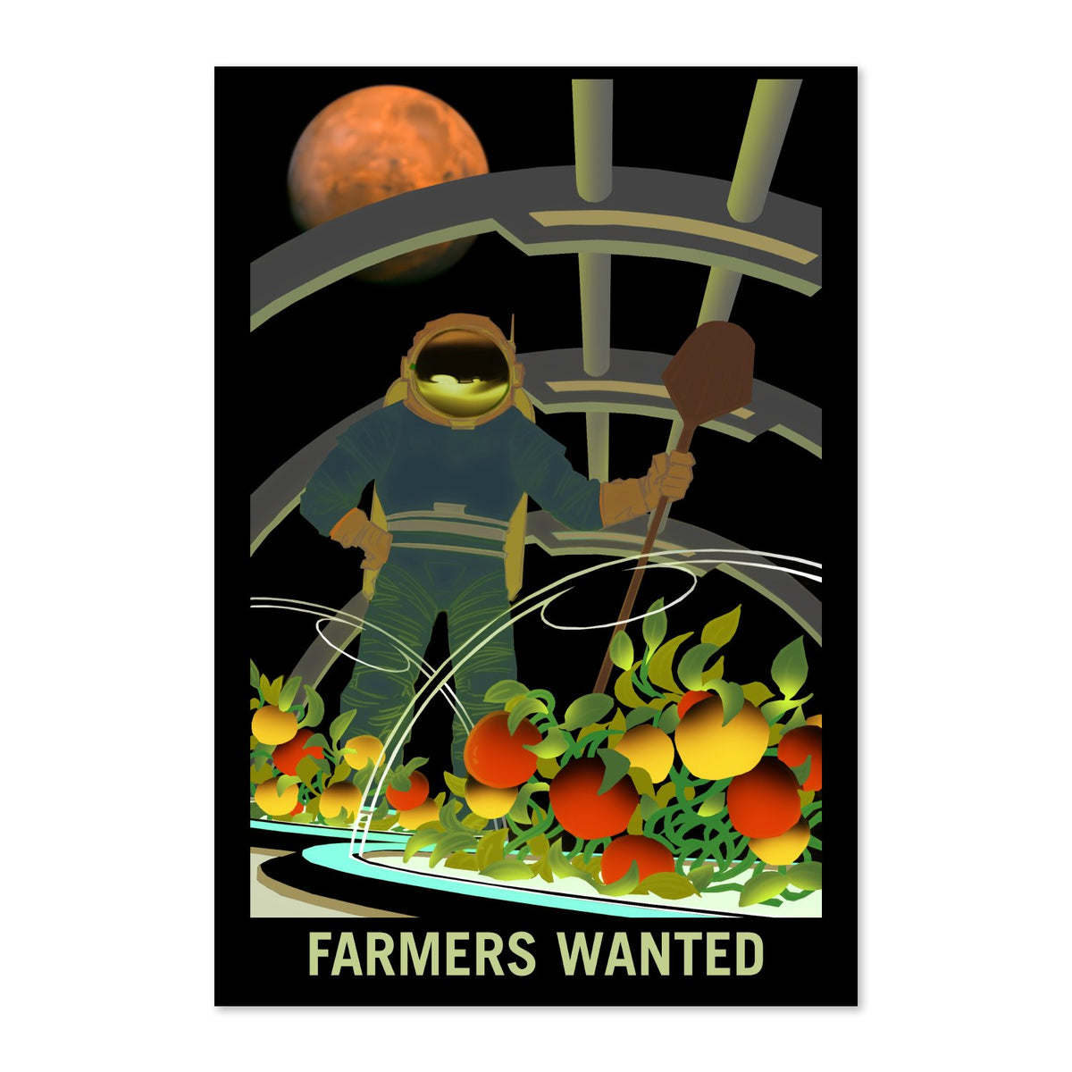 Farmers Wanted on Mars poster print