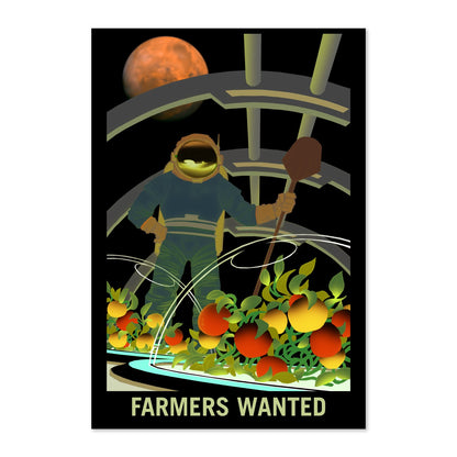 Farmers Wanted on Mars poster print