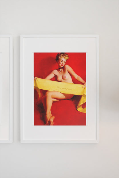 Fascinating Figure by Gil Elvgren, pin-up poster — gallery wall