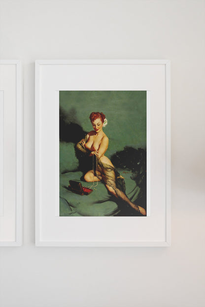 Fascination by Gil Elvgren, pin-up poster — gallery wall