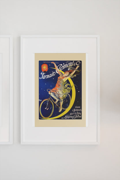 Fernand Clement Cycles poster on a light wall