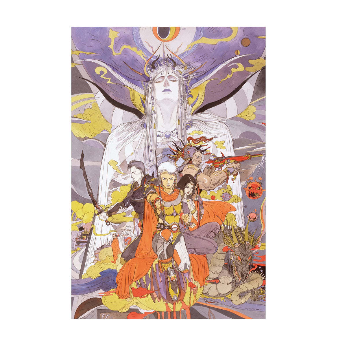 Final Fantasy II Call to Arms Amano poster print