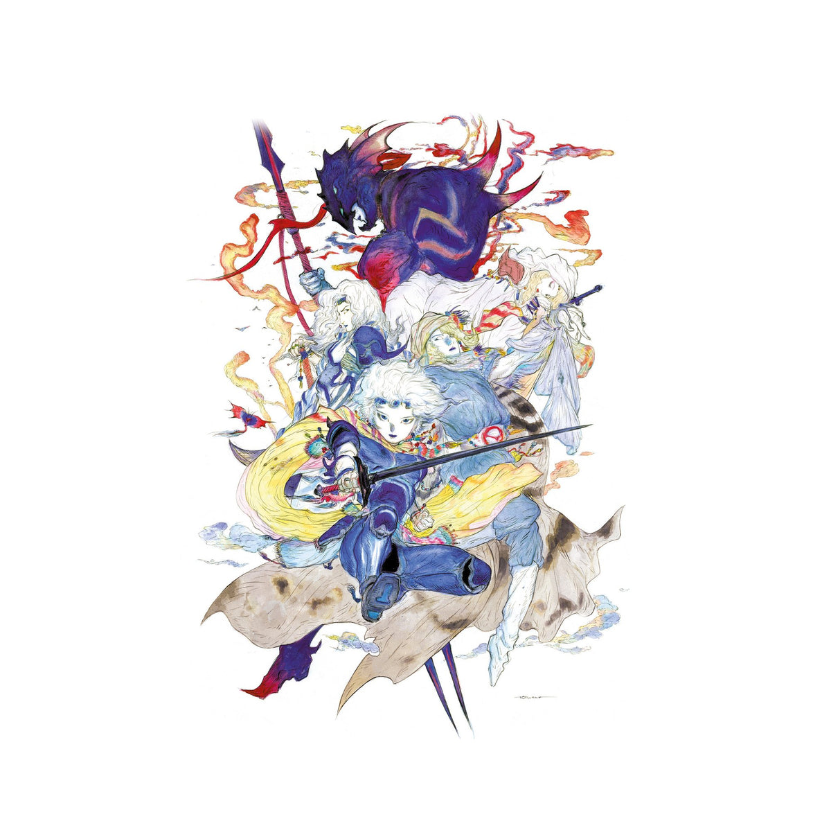 Final Fantasy IV Complete Collection Amano poster print