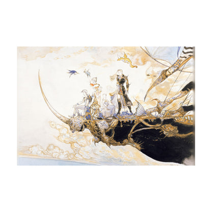 Final Fantasy V The Departure Amano landscape poster print