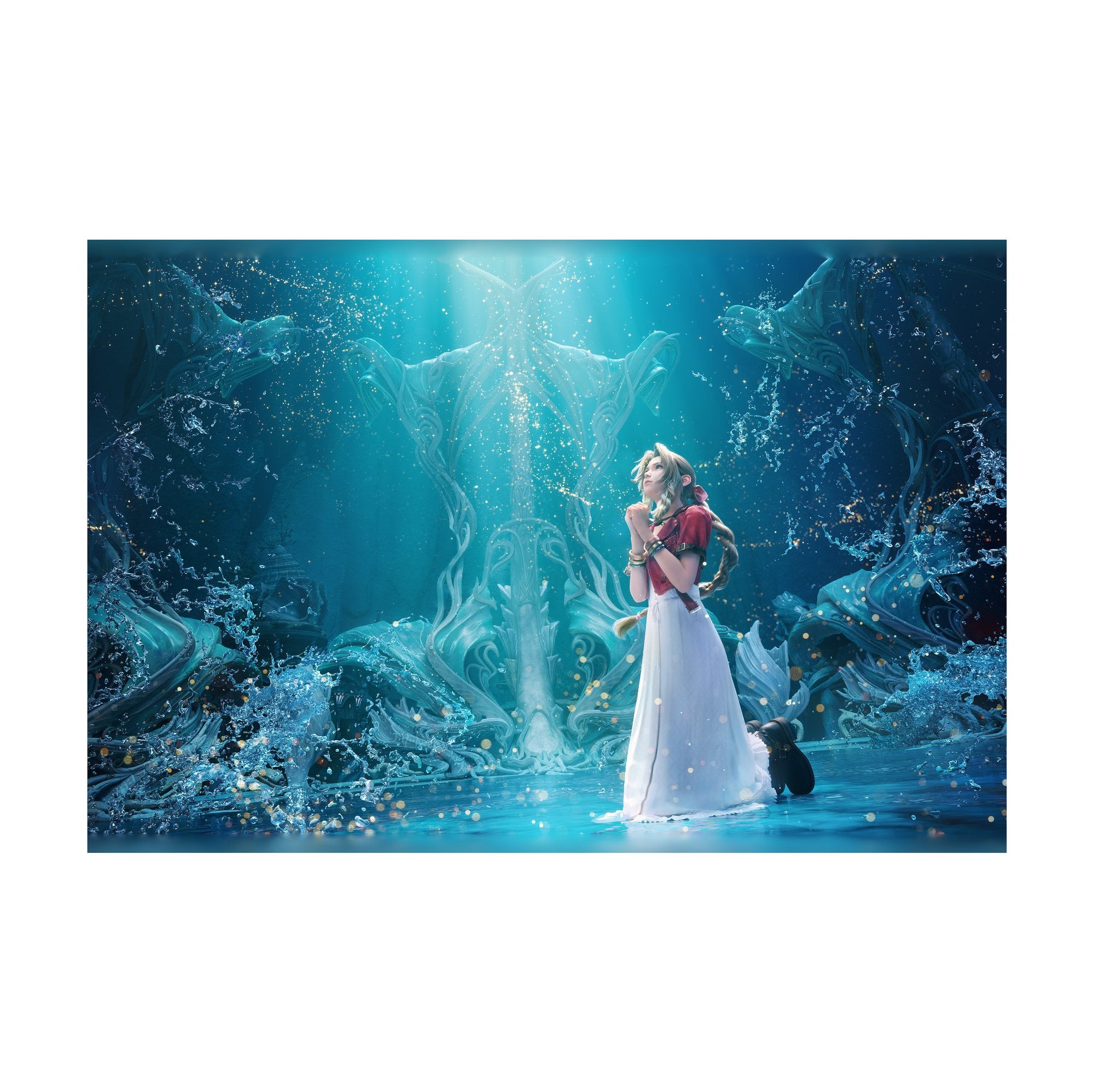 Final Fantasy VII Rebirth Aerith Key Art landscape poster print