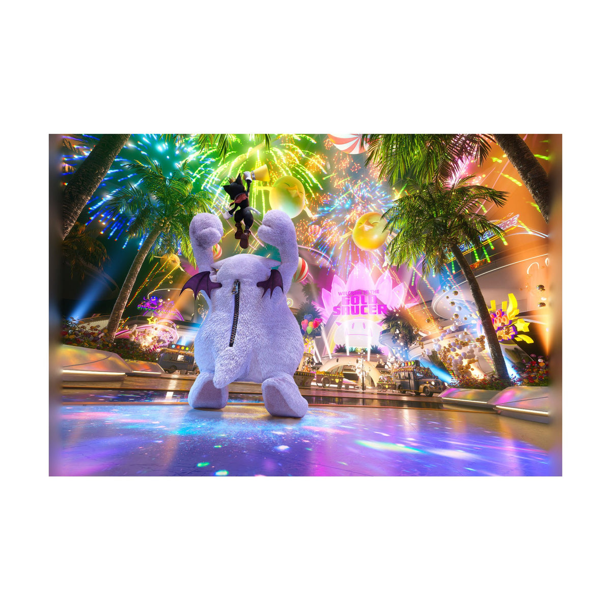 Final Fantasy VII Rebirth Cait Sith Key Art landscape poster print