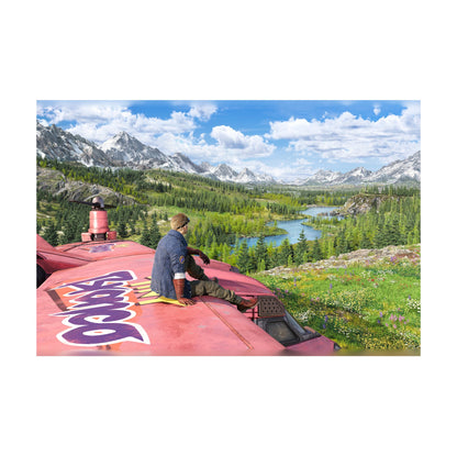 Final Fantasy VII Rebirth Cid Key Art landscape poster print