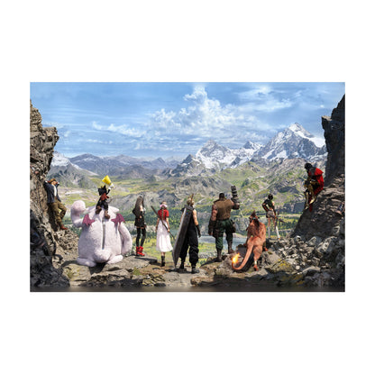 Final Fantasy VII Rebirth Full Party Key Art landscape poster print