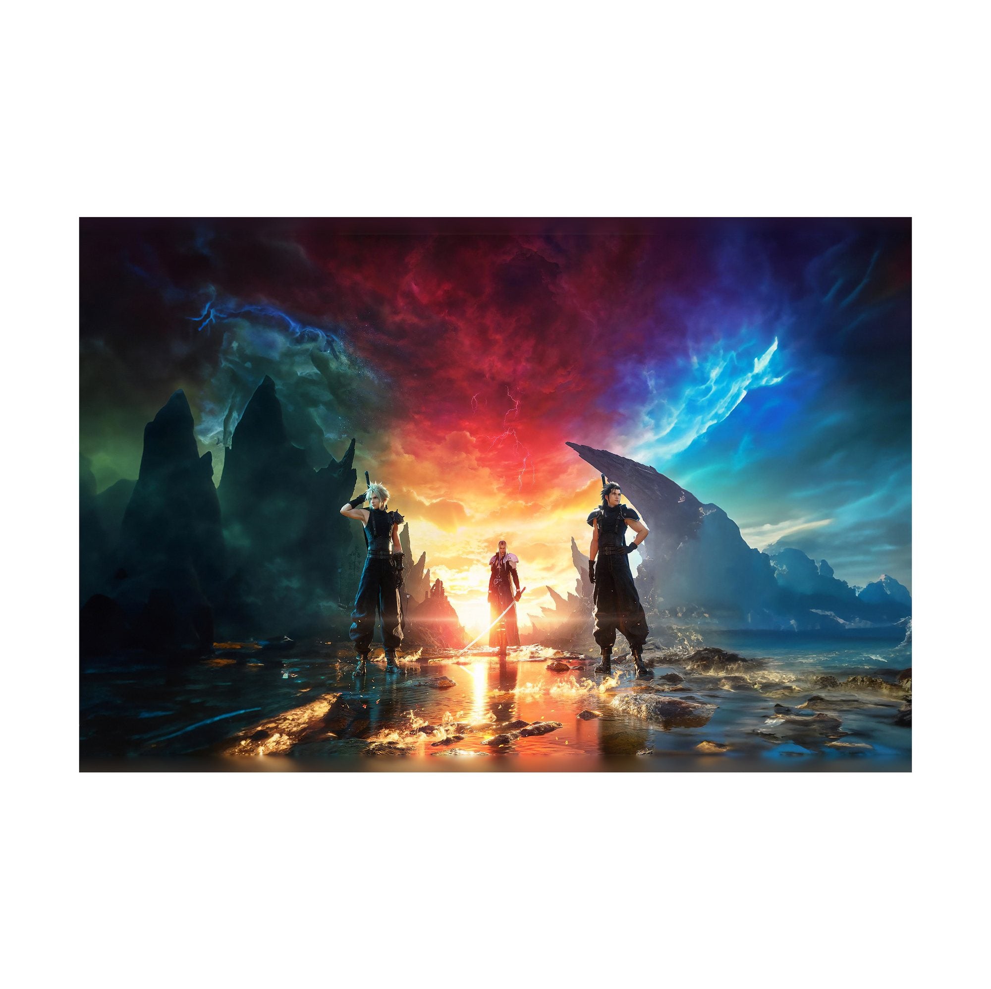 Final Fantasy VII Rebirth Key Art landscape poster print