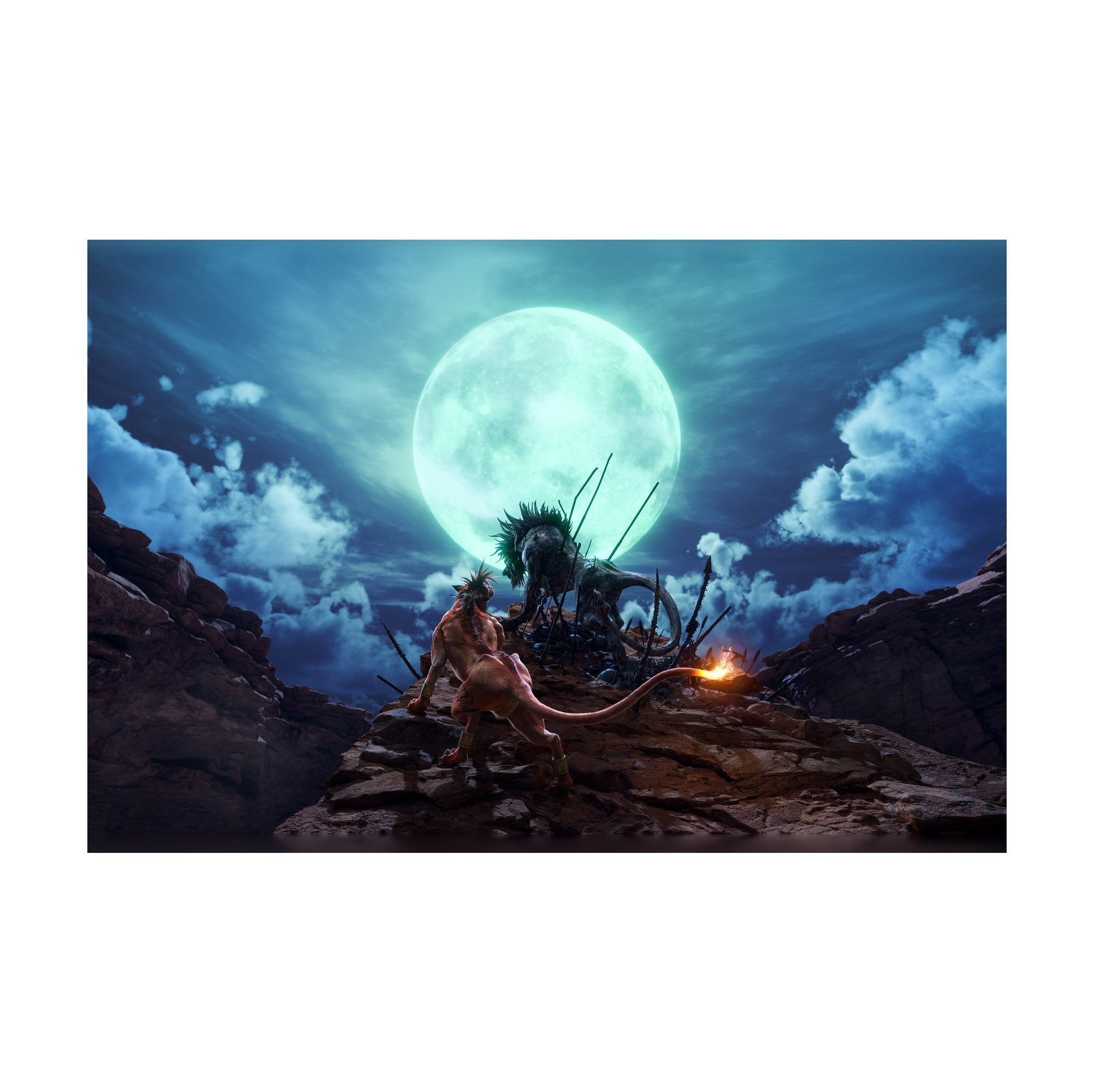 Final Fantasy VII Rebirth Red XIII Key Art landscape poster print