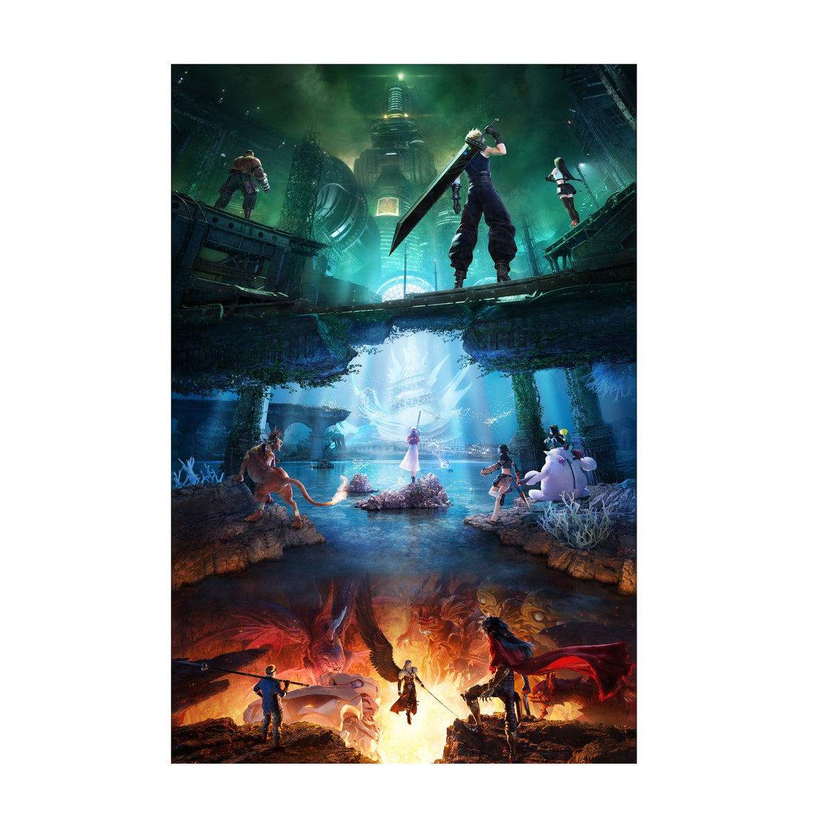 Final Fantasy VII Revelation Trilogy Art poster print (vertical)