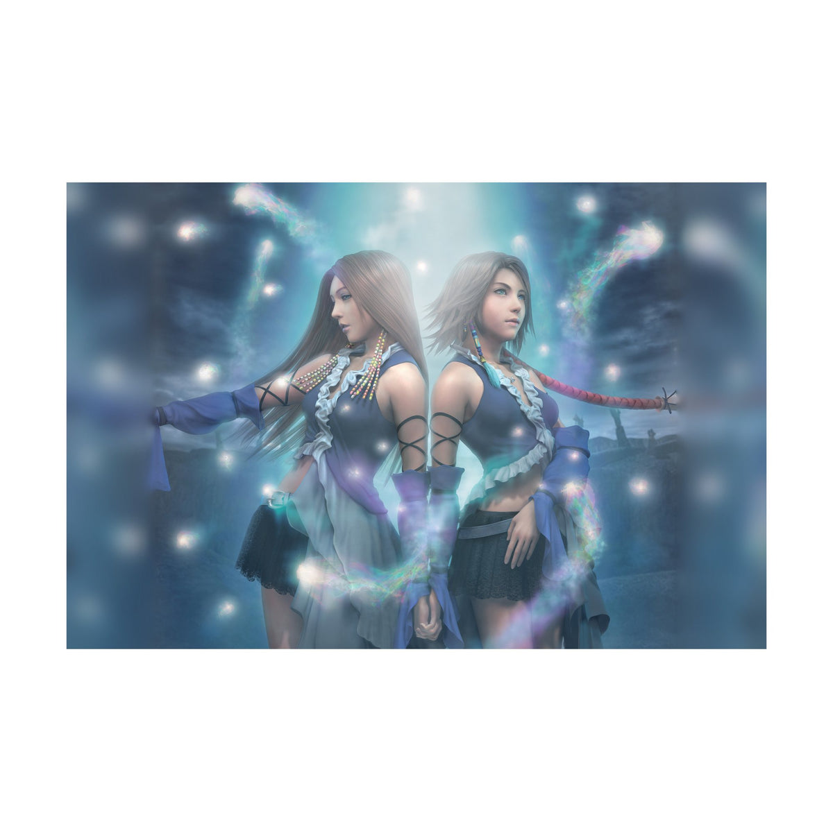 Final Fantasy X-2 Lenne and Yuna poster print (horizontal)