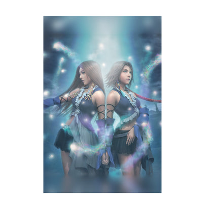 Final Fantasy X-2 Lenne and Yuna poster print (vertical)
