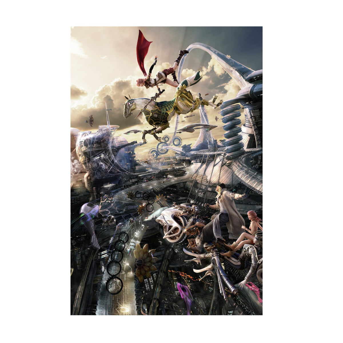 Final Fantasy XIII Lightning and Odin poster print