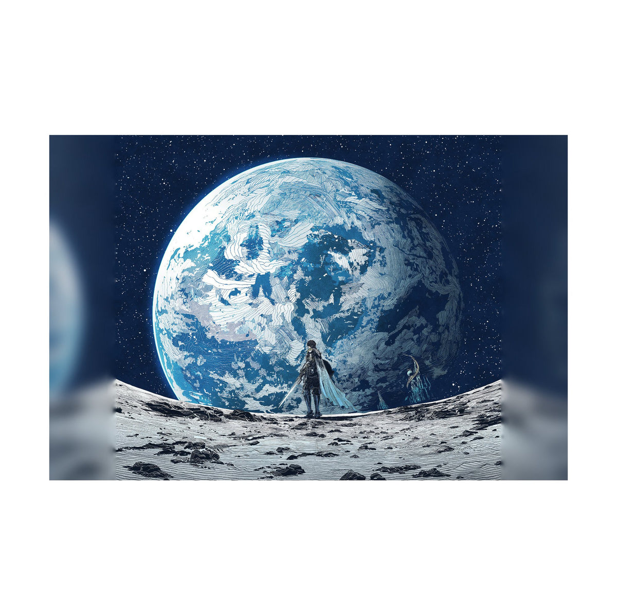 Final Fantasy XIV Endwalker Vinyl Single Art poster print (horizontal)