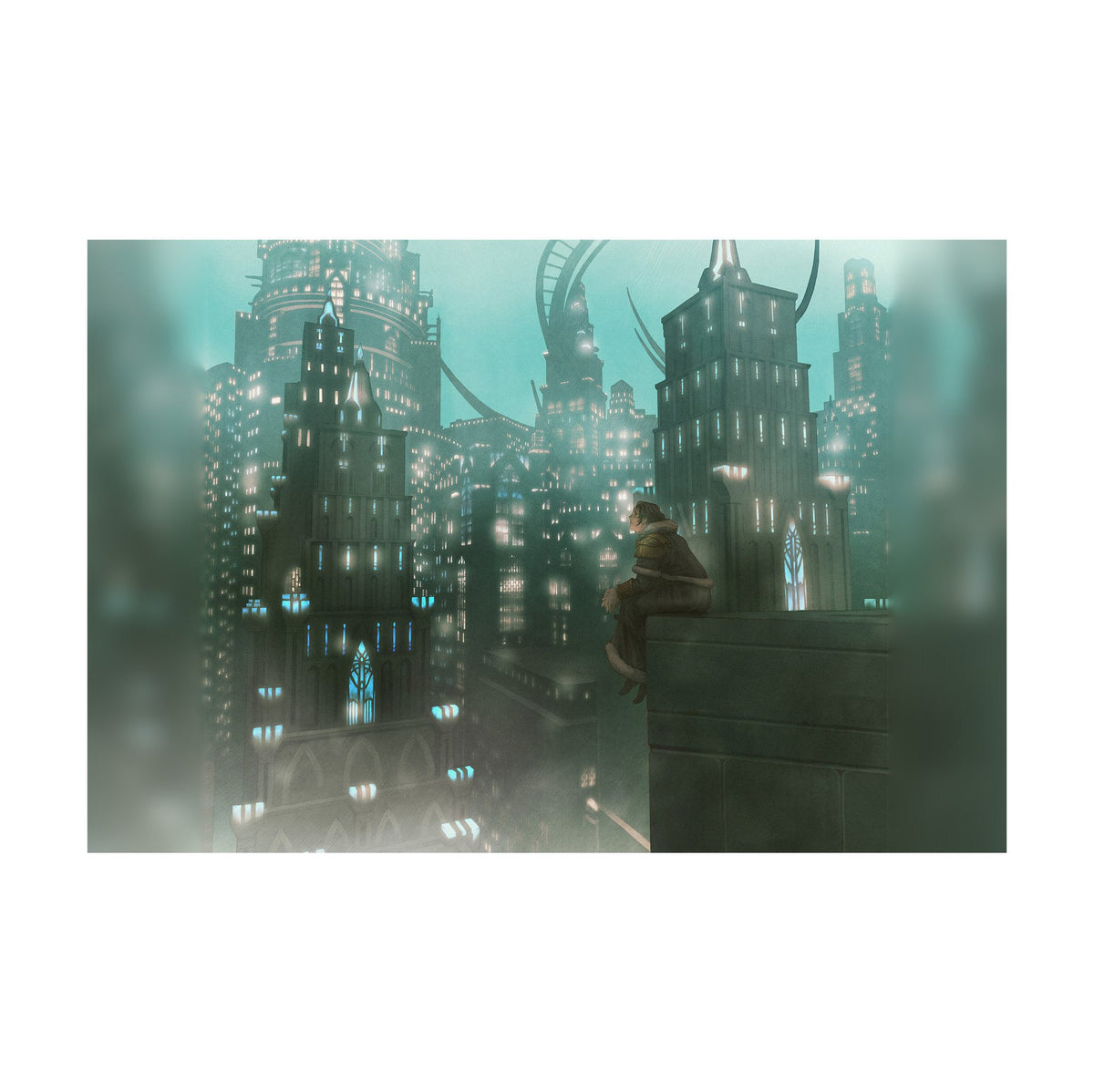 Final Fantasy XIV Shadowbringers Vinyl LP Art poster print (horizontal)