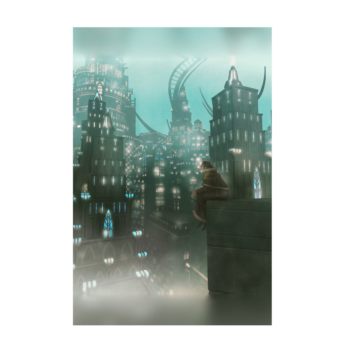 Final Fantasy XIV Shadowbringers Vinyl LP Art poster print (vertical)