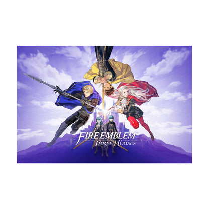 Fire Emblem Three Houses Key Art with Logo landscape poster print