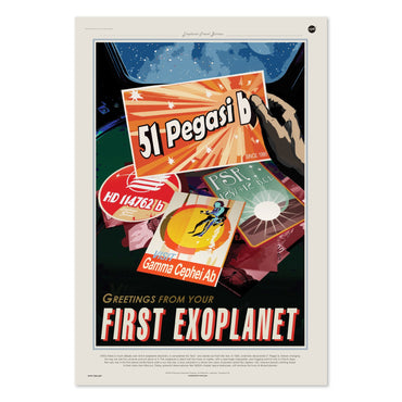 Greetings from Your First Exoplanet, 51 Pegasi b poster print