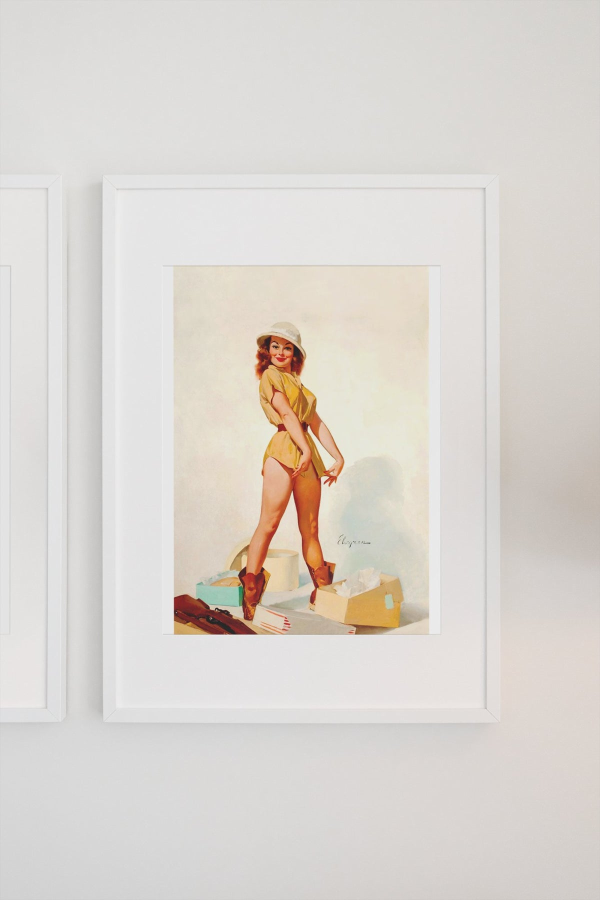 Fit to Kill by Gil Elvgren, pin-up poster — gallery wall
