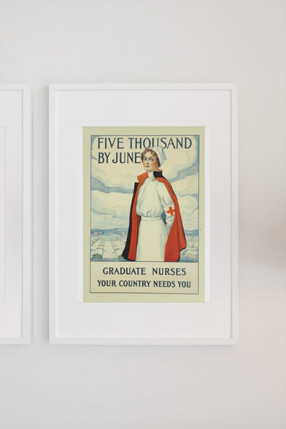 Five Thousand by June Graduate Nurses poster on a light wall