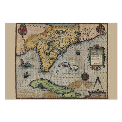 Florida & Cuba 1591 Map vintage print