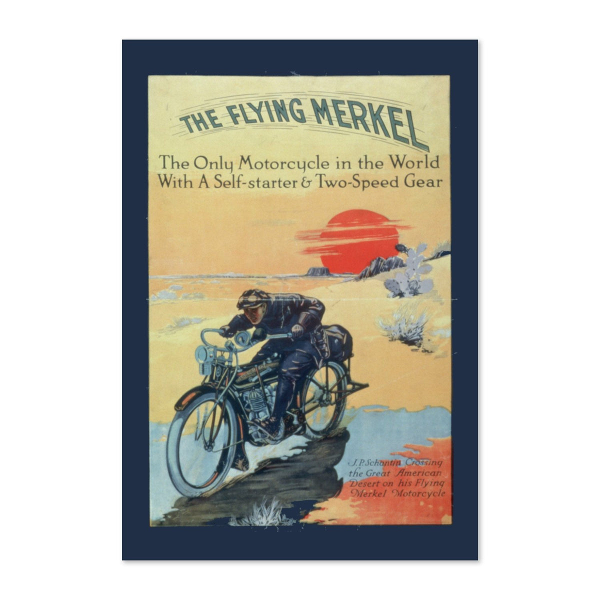 The Flying Merkel 1913 poster print