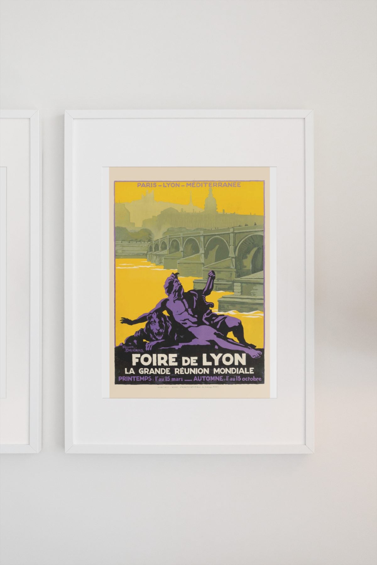 Foire de Lyon poster on a light wall