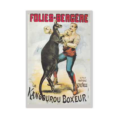 Folies-Bergère Kangaroo Boxer poster print