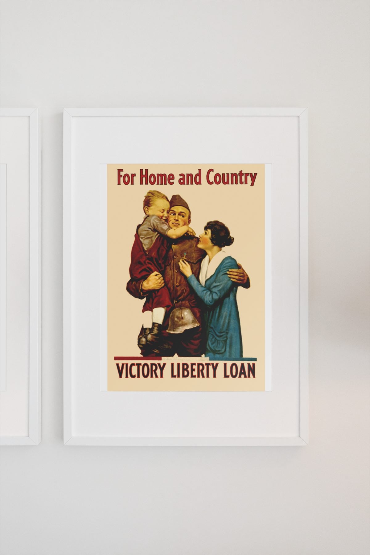 For Home and Country — Victory Liberty Loan poster on a light wall