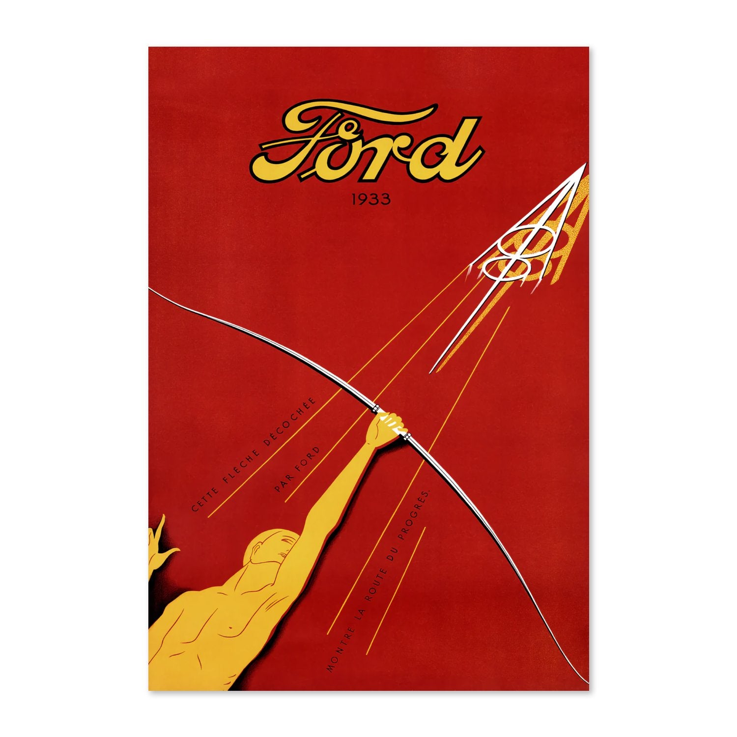 Ford V8 1933 poster print