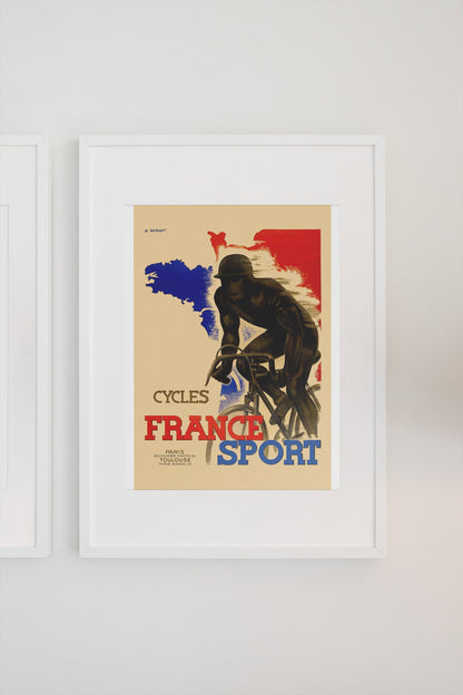 France Sport Cycles poster on a light wall
