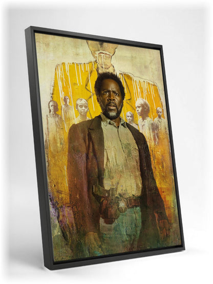 FROM Key Art as a black floater framed canvas leaning against a wall