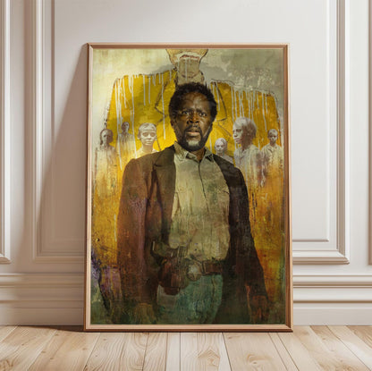FROM Key Art poster in a light oak frame leaning against a white wall